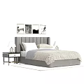 Modern Double Bed 3d model