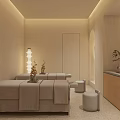 Modern Beauty Hair Salon Interior With Comfortable Sofa And TV Display Design