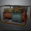 Colorful Portable Mechanical Equipment With Metal Frame Oil Tank And Control Box