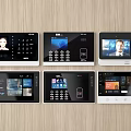 Smart Control Panels With Face Recognition Keypad Video Call And App Interfaces 3d model