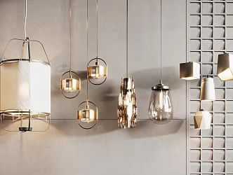 Modern chandelier 3d model