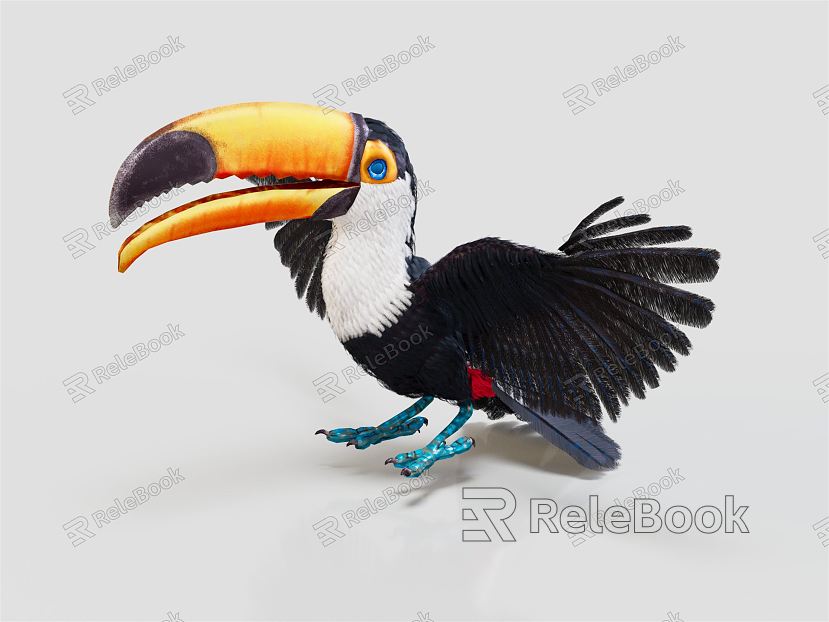 Modern Parrot Tropical Bird Tropical Parrot model