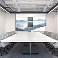Modern Meeting Room Meeting Tables and Chairs Office Tables and Chairs 3d model