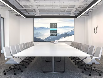 Modern Meeting Room Meeting Tables and Chairs Office Tables and Chairs 3d model