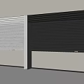 White And Dark Gray Wall Mounted Roller Shutters For Modern Home Exterior