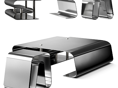 Baxter Coffee Table Metal Coffee Table Side Table Corner Table 3d model