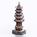 Qixia Temple Shili Pagoda Buddha Pagoda Ancient Building 3d model