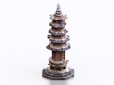 Qixia Temple Shili Pagoda Buddha Pagoda Ancient Building 3d model