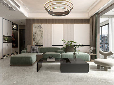 Modern Living Room Simple Living Room 3d model