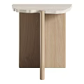 Modern Light Wood Side Table With Clean Lines And Minimalist Structure Design 3d model