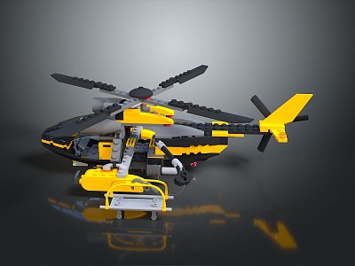 Lego toys Lego helicopter toys children's toys educational toys life supplies life items 3d model