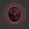 Stylish Red Hat With Brown Band And Knotted Rope For Daily Use
