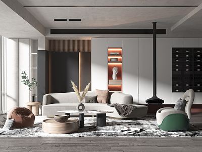 modern living room model