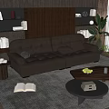 Modern double sofa 3d model