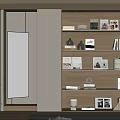 bookcase bookshelf books book decorations 3d model