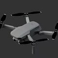 Sleek Gray Four Rotor Drone with Built in Camera and Compact Design