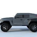 Gray Off Road Vehicle With Large Tires Bold Front Design And Sturdy Exterior