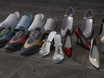 Modern Shoes 3d model