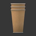 Brown Paper Cups As Daily Living Supplies With Single And Stacked Design