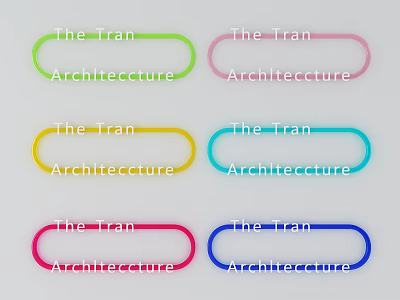 Colorful Oval Wall Decor Designs Featuring The Tran Architecture Elements 3d model