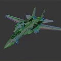 Military Fighter Jet With Gray Body Yellow Tail Fins And Cockpit Design