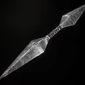Metal Spearhead Weapons With Two Different Styles Spiral Handle And Ring Detail