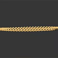 Shiny Gold Cuban Link Necklace with Polished Chain Fashion Jewelry