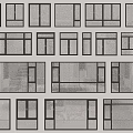 Modern window combination casement window floor-to-ceiling window sliding window balcony window 3d model