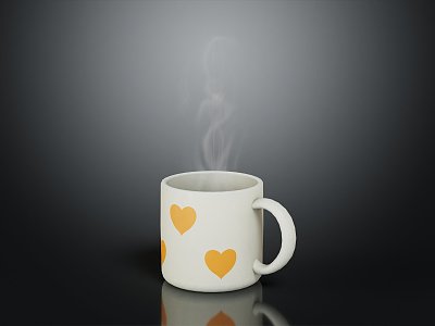 Modern Cup Hot Drink Hot Drink 3d model