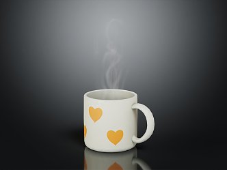 Modern Cup Hot Drink Hot Drink 3d model