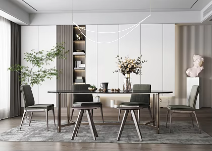 Light Luxury Restaurant 3d model