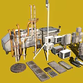 Various Air Conditioner Fan Components and Parts with Different Models and Installation Accessories