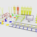 Colorful Sports Training Equipment With Cones Hurdles Agility Ladder And Mini Soccer Goal