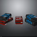 Red And Blue Stacked Building Blocks With Colorful Interlocking Design