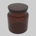 Brown Glass Spice Jar With Lid For Kitchen Storage And Organization