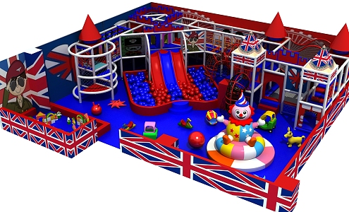 Modern Amusement Equipment Naughty Castle Amusement Park 3d model