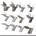 Architectural Staircase Design Ideas With Various Styles And Materials 3d model