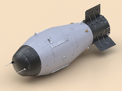 Nuclear bomb, hydrogen bomb, atomic bomb, missile bomb, shell, ground penetrating bomb, torpedo 3d model