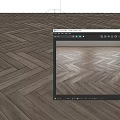 Natural Light Gray Wooden Flooring With Herringbone And Straight Installation Patterns 3d model
