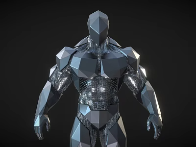 Futuristic Combat Weapon Mechanical Armor Featuring Metallic Angular Design And Tech Infused Battle Gear 3d model