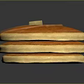 Stacked Delicious Pancakes With Melted Butter And Syrup On Black Background