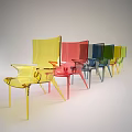 Yellow Transparent Armchair With Modern Contemporary Design And Sleek Structure