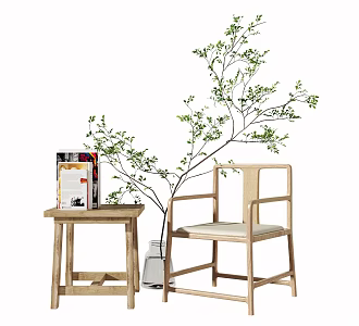New Chinese-style armchair chair 3d model