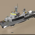 Modern Warship Number 371 Featuring Superstructure Radar Systems Antennas Deck Equipment And White Exterior