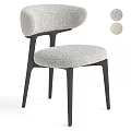 Modern Accent Chair With Plush Lamb Wool Upholstery And Black Wooden Frame Design