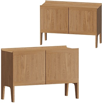 redenza natural wind solid wood side cabinet 18 3d model