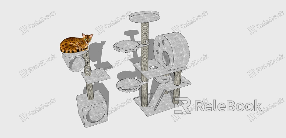 Modern cat climbing frame model