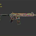 Tactical Modern Rifle With Black Metal Rail System And Detachable Magazine