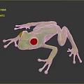 Artisan Crafted Lifelike Green Frog With Vibrant Red Eyes And Detailed Limbs