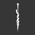 Exquisite Medical Caduceus Sculpture With Metallic Silver Wings And Coiled Serpents
